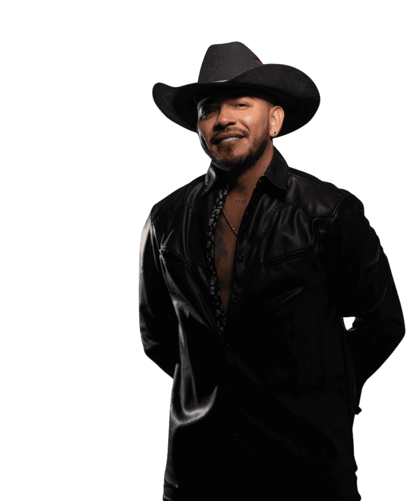 Regional Mexican music artist wearing a cowboy hat
